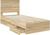 vidaXL Bettrahmen Sonoma-Eiche 100 x 200 cm Ingenieurs Holz 3409491 Bild 5