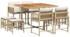 vidaXL 9-tlg. Garten-Essgruppe mit Kissen Beige Poly Rattan 3211504 Bild 2