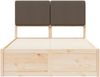 vidaXL Bettgestell mit gepolstertem Kopfteil Taupe 120 x 200 cm 3405530 Bild 5