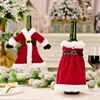 ABC Weinflaschenbezug, für Weihnachten, rot, Plüsch, 4 x 20 x 20 cm Bild 2