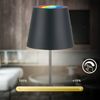 BRILONER - 3 in 1 RGBW LED Tischlampe kabellos IP44 mit Touch, stufenlos dimmbar, Akku & Lichtquelle tauschbar, Nachttischlampe, LED Lampe, Weinlampe, Flaschenlampe Aufsatz, 36x10,5 cm, Anthrazit Bild 3