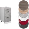 Küchenunterschrank R-Line Beton 40 cm mit Schubladen, ohne Arbeitsplatte Vicco Bild 5