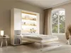 Vente-unique - RAPILI Bett Holz, Platte BeigeWeiß - B 50 cm239,2 cm x H 225,2 cm x L 209 cm Bild 1