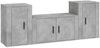 vidaXL 3-tlg. TV-Schrank-Set Betongrau Holzwerkstoff 3188506 Bild 2