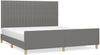 vidaXL Polsterbett mit Kopfteil Stoff Dunkelgrau 160x200 cm Bild 2