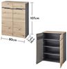 Kommode MEMPHIS 2-türig Artisan Eiche Graphit Nachbildung Bild 3