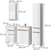 Badmöbel-Set Lemgo Weiß Hochglanz 5er-Set Vicco Bild 3