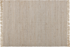 Teppich beige 140x200 cm kariertes Muster Kurzflor zweiseitig ZERDALI Bild 4