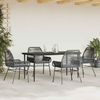 vidaXL 5-tlg. Garten-Essgruppe mit Kissen Schwarz Poly Rattan Glas 3334467 Bild 3