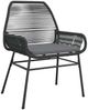 vidaXL 5-tlg. Garten-Essgruppe mit Kissen Schwarz Poly Rattan Glas 3334467 Bild 4