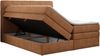 Boxspringbett mit Kopfteil und Topper, Polsterbett - LUKA-KING - 160x200cm - Orange Stoff - H3 Bild 4