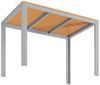 TLGREEN Gartentisch Aluminiumrahmen Quadratisch (110x70cm WPC Balkontisch Wetterfest, Rechteckiger Terrassentisch, Esstisch Outdoor, 1 Tisch), Hitze- und Wetterbeständig, rutschfest, Brettbreite 6.5cm Bild 2