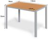 TLGREEN Gartentisch Aluminiumrahmen Quadratisch (110x70cm WPC Balkontisch Wetterfest, Rechteckiger Terrassentisch, Esstisch Outdoor, 1 Tisch), Hitze- und Wetterbeständig, rutschfest, Brettbreite 6.5cm Bild 4