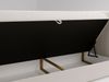 GRAINGOLD Osteno Boxspringbett 140x200, Doppelbett mit zwei Bettkästen, Kopfteil, Velour-Stoff, Creme Bild 5