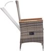 vidaXL 5-tlg. Garten-Essgruppe mit Kissen Grau 3099433 Bild 5