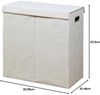 mDesign Wäschekorb Wäschetruhe Wäschebox Deckel und Griffe Taupe Natur Bild 2