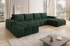 PROMETO Möbel Ecksofa Couch U-Form, Sofa U-Form Teddy-Bouclé, Web oder Cord-Stoff Cento Bild 3