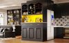 Buffet-Anrichte hoher Schrank mit 3 Türen, LED-Beleuchtung & Kippschutz in Schwarz, 120x40x180 cm Bild 4