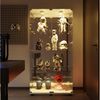 Furnishings Home Glasvitrine Vitrine Doppeltür Hoch Eckvitrine, Mit Sicherheitsschloss (Größe:80 x 163 x 36 cm, 1 tlg) Standvitrine, Mit LED-Beleuchtung, perfekt für Sammler, vielseitig Bild 3