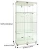 Furnishings Home Glasvitrine Vitrine Doppeltür Hoch Eckvitrine, Mit Sicherheitsschloss (Größe:80 x 163 x 36 cm, 1 tlg) Standvitrine, Mit LED-Beleuchtung, perfekt für Sammler, vielseitig Bild 2