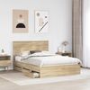 vidaXL Bettrahmen Sonoma-Eiche 140 x 200 cm Ingenieurs Holz 3409463 Bild 3