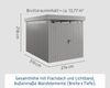 Hörmann EcoStar Euroline Gerätehaus Flachdach mit Lichtband 214 x 310 Graualuminium 2-flg Bild 3