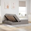 vidaXL Aufbewahrungsbett mit Matratze Taupe 180 x 200 cm Polyester 3370352 Bild 4