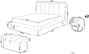 Schlafzimmer komplett Set 4-teilig beige 180x200 cm BETIN Bild 2