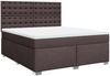 vidaXL Boxspringbett mit Matratze Dunkelbraun 180x200 cm Stoff 3292884 Bild 3