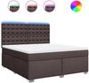 vidaXL Boxspringbett mit Matratze Dunkelbraun 180x200 cm Stoff 3292884 Bild 2