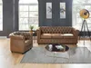 Vente-unique - CHESTERFIELD Sofa and armchair set StoffStoff Braun - B 78 cm88 cm x H 72 cm x L 205 cm82 cm Bild 5