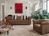 Vente-unique - CHESTERFIELD Sofa and armchair set StoffStoff Braun - B 78 cm88 cm x H 72 cm x L 205 cm82 cm Bild 4
