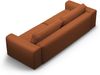 Micadoni Sofa Victor 3-Sitzer Strukturierter Stoff Ziegel Bild 4