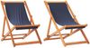 vidaXL Strandstühle 2 Stk. Klappbar Blau Stoff 3214492 Bild 2