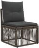 vidaXL Gartensofa-set 12 pcs Grau und Dunkelgrau Poly-Rattan 3435575 Bild 2