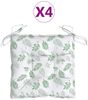 vidaXL Stuhlkissen 4 Stk. Blattmuster 50x50x7 cm Oxford-Gewebe 361553 Bild 2