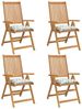 vidaXL Stuhlkissen 4 Stk. Blattmuster 50x50x7 cm Oxford-Gewebe 361553 Bild 3