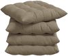 vidaXL Sitzkissen 4 Stück Taupe 40 x 40 x 6 cm Mikrofaser 42015175 Bild 2