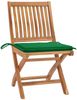 vidaXL Klappbare Gartenstühle mit Kissen 6 Stk. Massivholz Teak 3072839 Bild 3