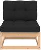 vidaXL 4-tlg. Garten-Lounge-Set mit Kissen Massivholz Kiefer 3083786 Bild 5