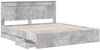 vidaXL Bettrahmen mit Kopfteil Beton Grau 200 x 200 cm Ingenieurs Holz 3410154 Bild 5