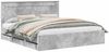 vidaXL Bettrahmen mit Kopfteil Beton Grau 200 x 200 cm Ingenieurs Holz 3410154 Bild 2