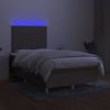 vidaXL Boxspringbett mit Matratze & LED Taupe 120x190 cm Stoff 3270250 Bild 4