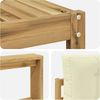 vidaXL Outdoor-Sofagarnitur mit Kissen 4 pcs Weiß und Creme Polyester 3386309 Bild 5