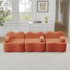 Modulares Boneless-Sofa aus Samt, Wellenform, 288x98x70 cm, orange, ohne Montage Bild 2
