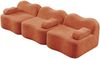 Modulares Boneless-Sofa aus Samt, Wellenform, 288x98x70 cm, orange, ohne Montage Bild 5