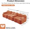 Modulares Boneless-Sofa aus Samt, Wellenform, 288x98x70 cm, orange, ohne Montage Bild 4