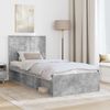 vidaXL Bettrahmen Beton Grau 90 x 190 cm Massives Kiefernholz 3411067 Bild 3