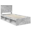 vidaXL Bettrahmen Beton Grau 90 x 190 cm Massives Kiefernholz 3411067 Bild 4