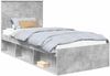 vidaXL Bettrahmen Beton Grau 90 x 190 cm Massives Kiefernholz 3411067 Bild 2